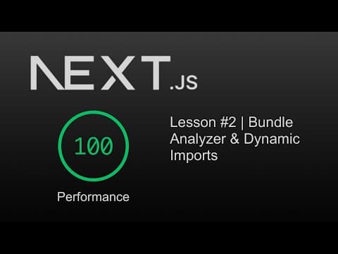 Next.js Performance & Speed Optimization | Episode #2 | Bundle Analyzer & Dynamic Imports