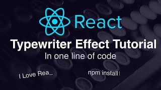 React Typewriter Effect (In one line of code)