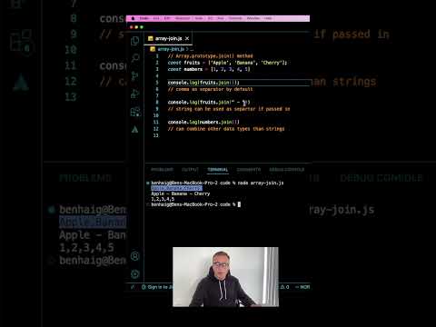 Array.prototype.join() Explained (Javascript) #coding #arrayfunctions #code #nextjs #arraymethods